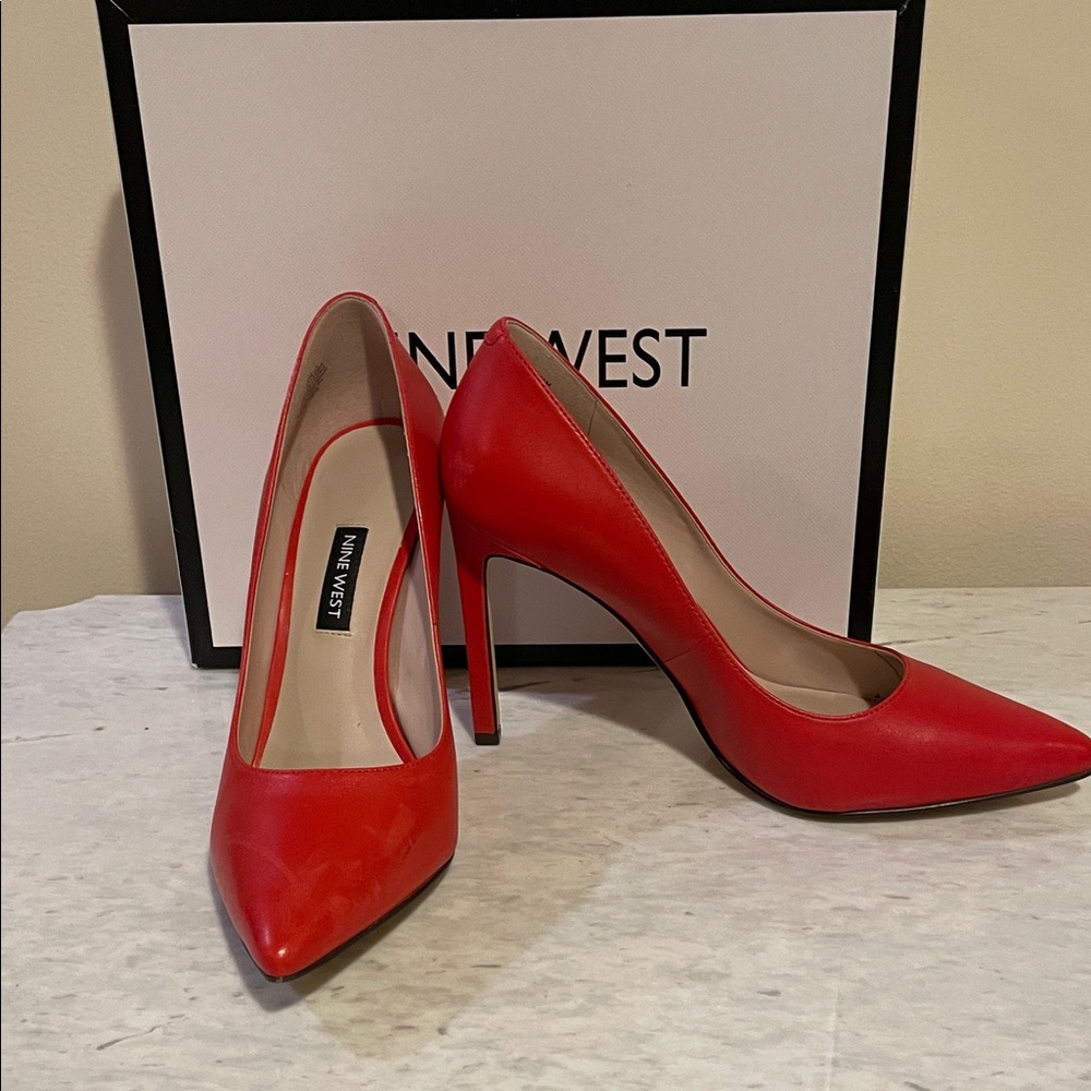 Nine West Vibrant Red Heels